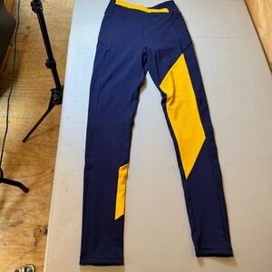 Gymshark Blue and Yellow Lifting Pocket Leggings